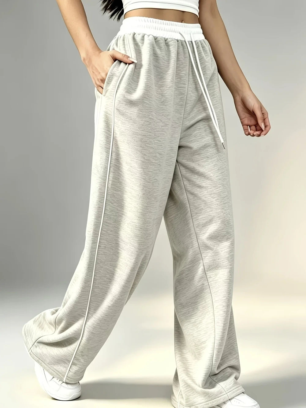 Wide Leg French Terry Sweatpants
