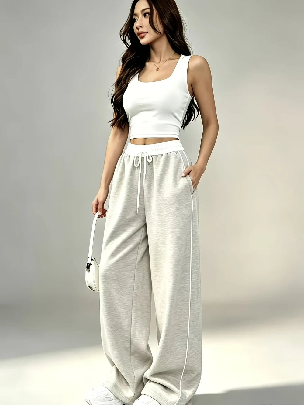 Wide Leg French Terry Sweatpants