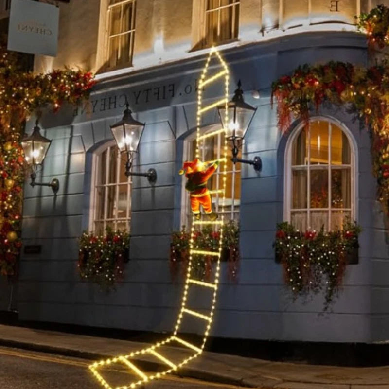 Santa Climbing Ladder LED Christmas Light
