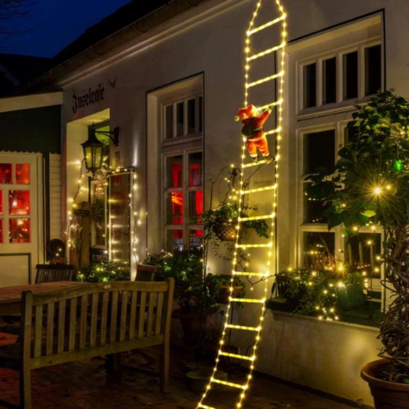 Santa Climbing Ladder LED Christmas Light