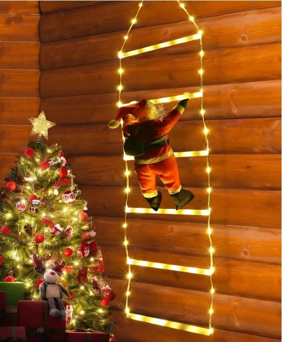 Santa Climbing Ladder LED Christmas Light