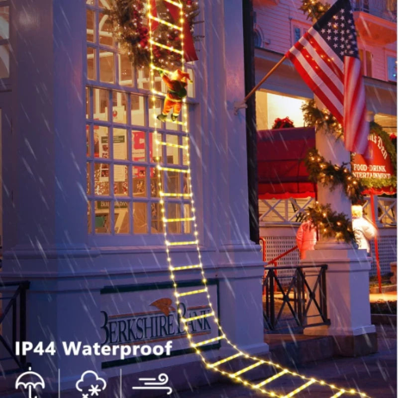 Santa Climbing Ladder LED Christmas Light