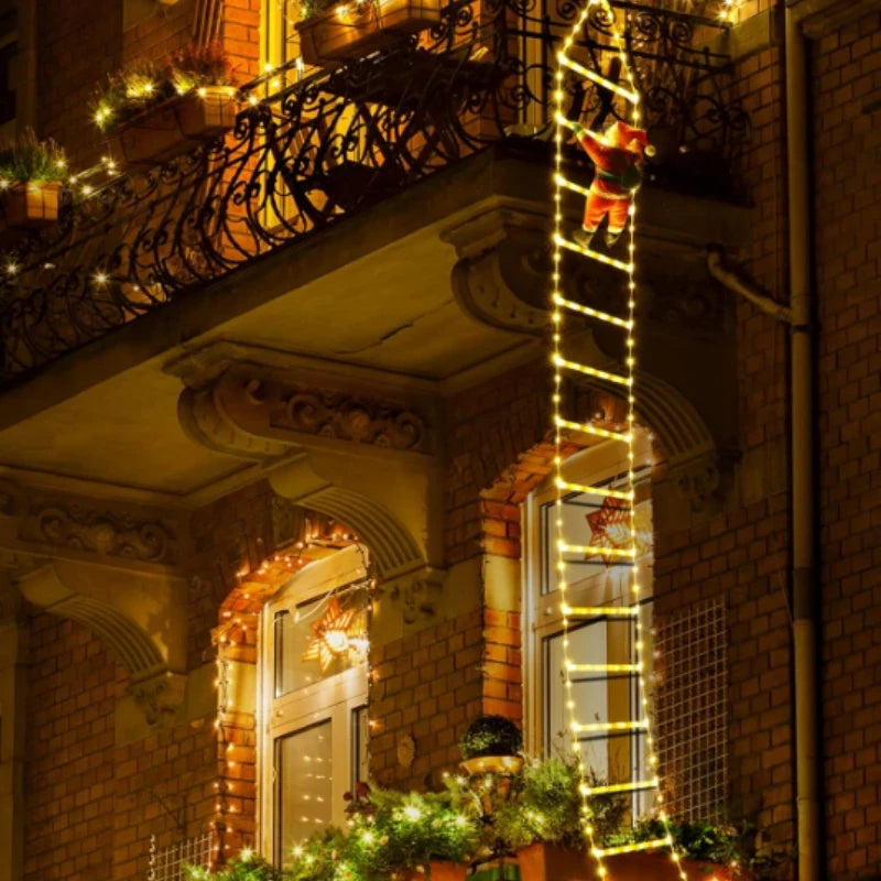 Santa Climbing Ladder LED Christmas Light