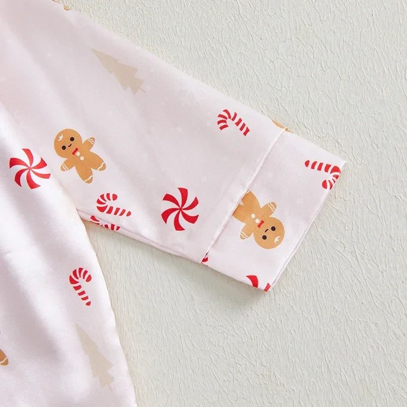 Kids Christmas Gingerbread Pajama Set