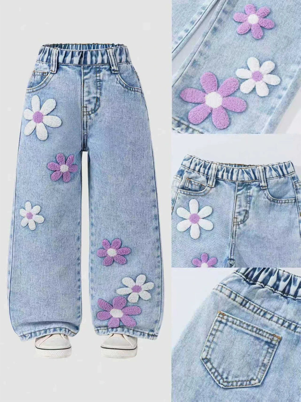 Floral Denim Jeans
