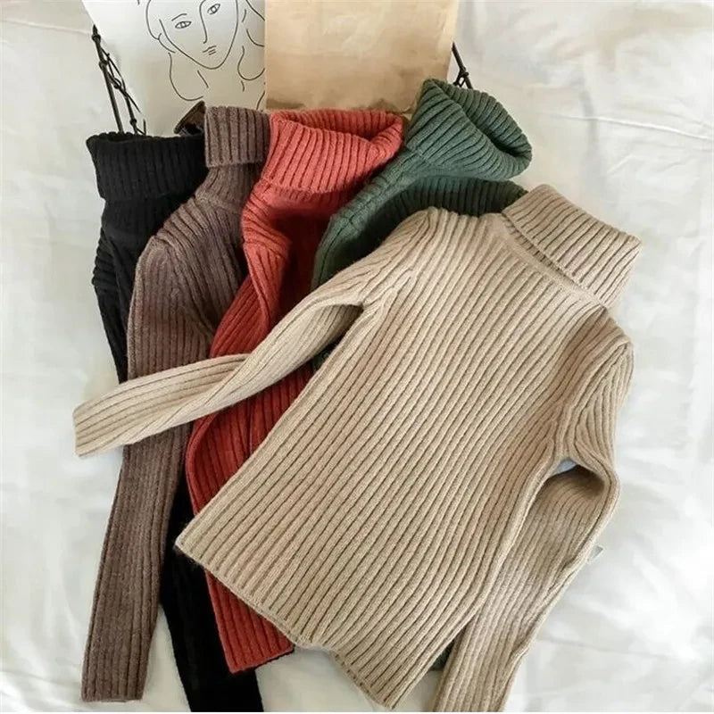 Cotton Turtleneck Kids Sweater