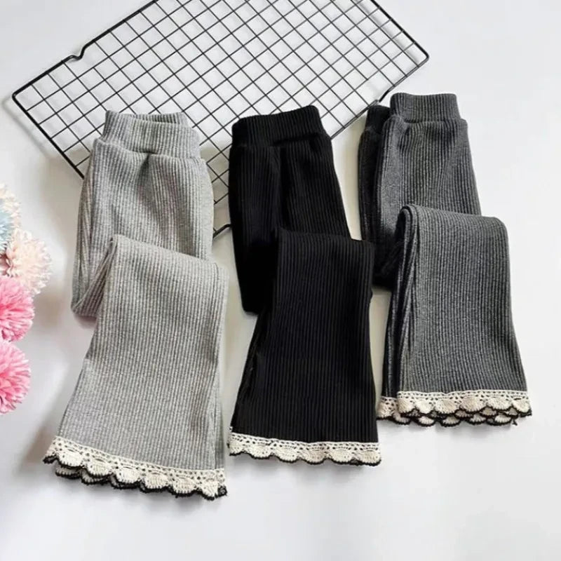 Soft Cotton Flared School Trousers