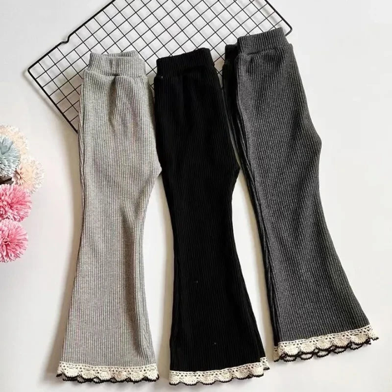 Soft Cotton Flared School Trousers