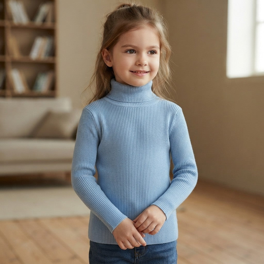Cotton Turtleneck Kids Sweater