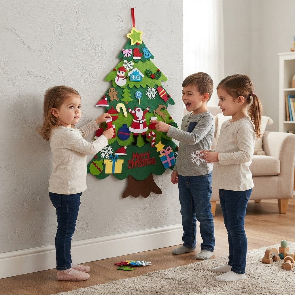 Interactive Felt Christmas Tree Decoration